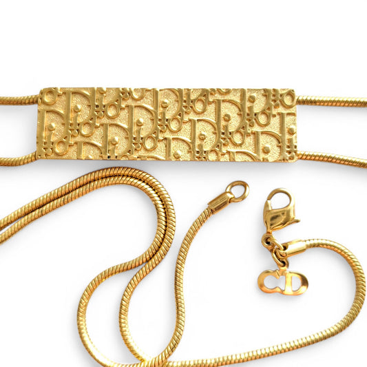 Christian Dior Vintage Logo Necklace