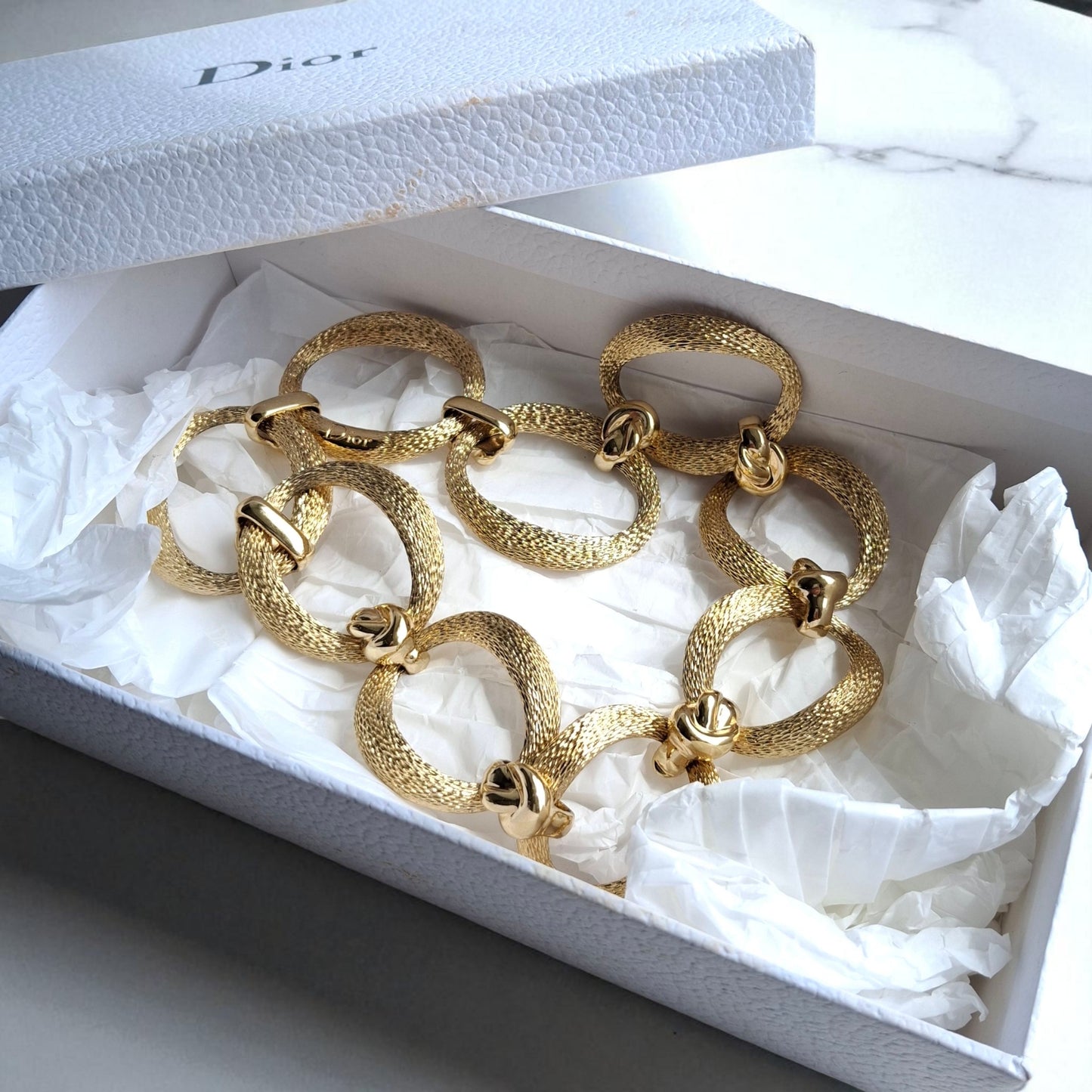 Vintage Christian Dior Oval Link Necklace