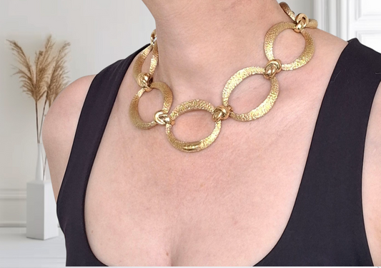 Vintage Christian Dior Oval Link Necklace