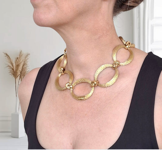 Vintage Christian Dior Oval Link Necklace
