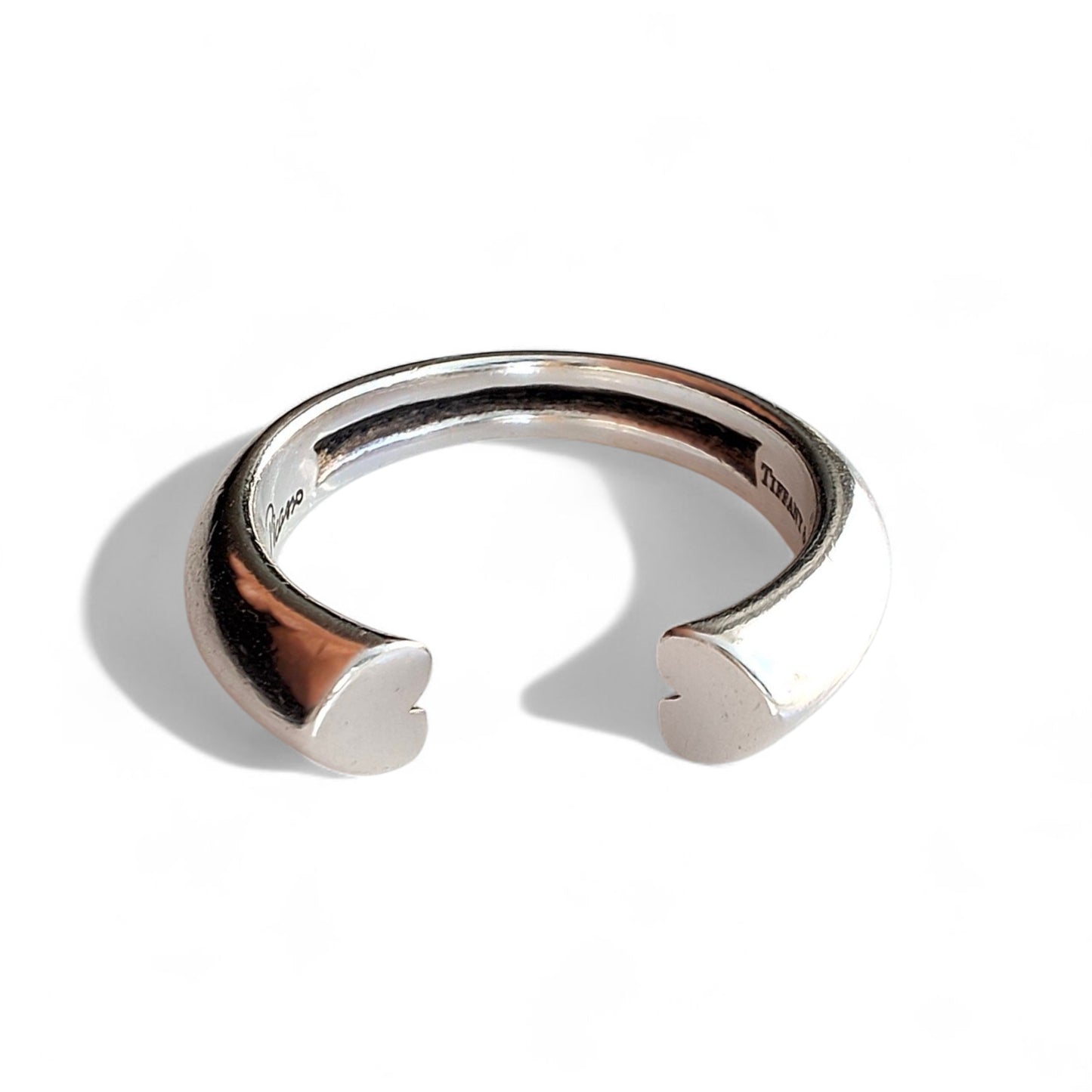 Preloved Vintage Tiffany & Co Tenderness Double Heart Ring by Paloma Picasso