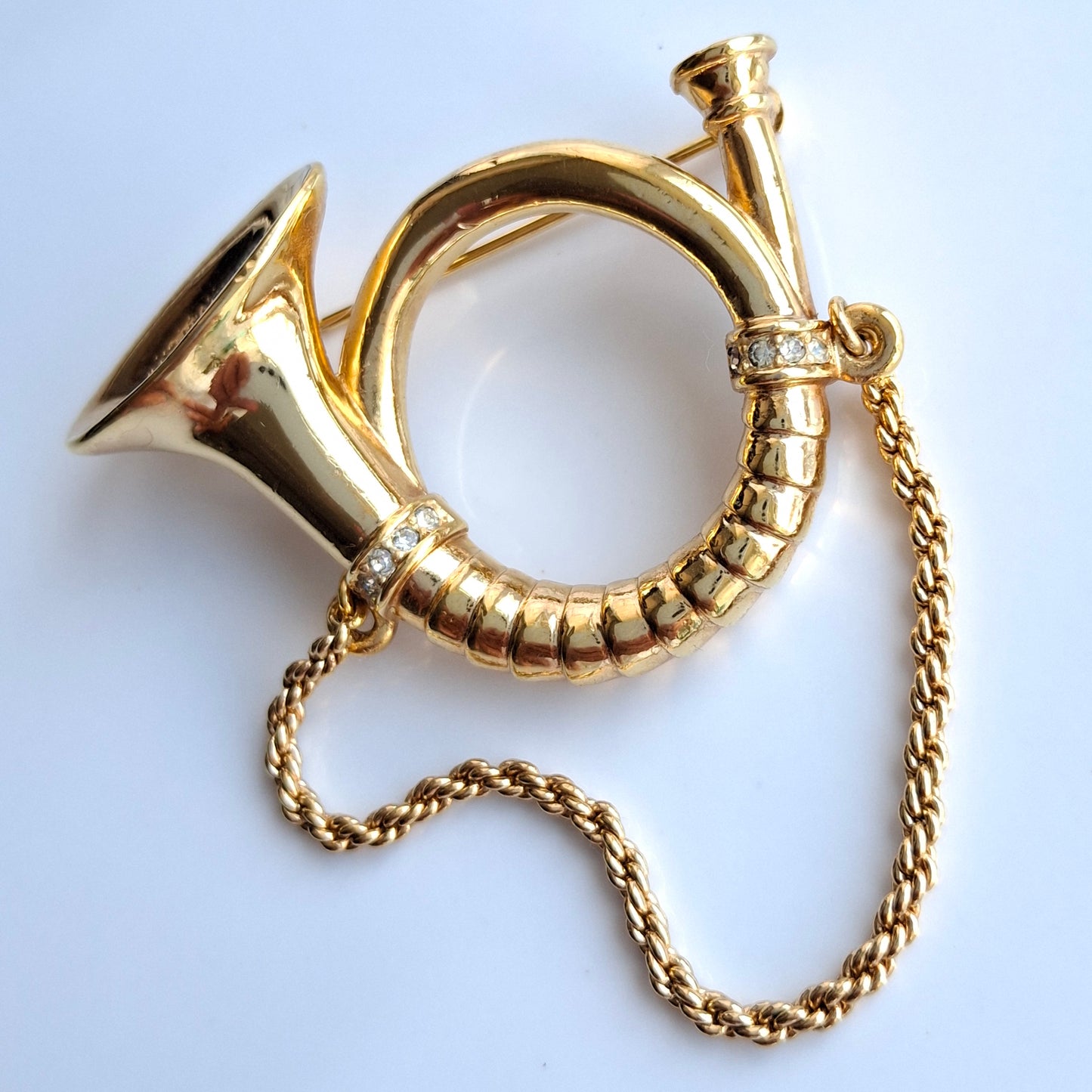Christian Dior Vintage French Horn Brooch