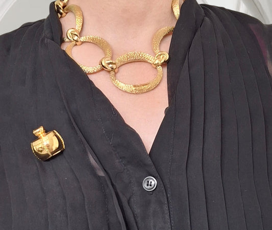 Vintage Yves Saint Laurent Perfume Bottle Brooch