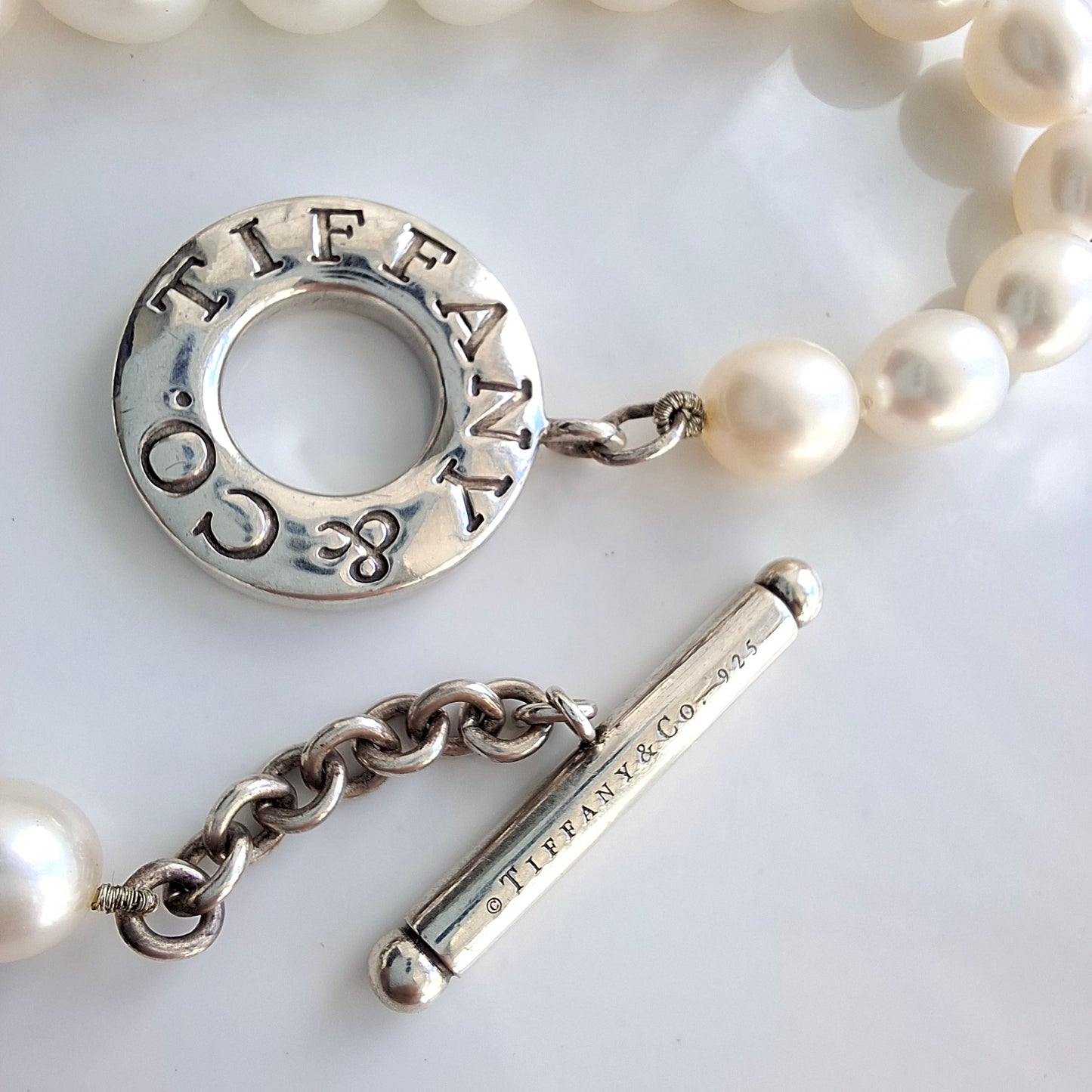 Freshwater Pearl & Sterling Silver Toggle Bracelet by Tiffany & Co.