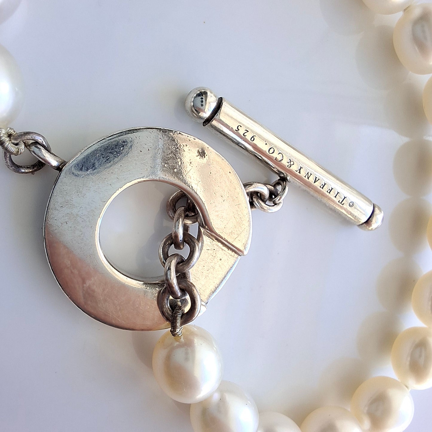 Freshwater Pearl & Sterling Silver Toggle Bracelet by Tiffany & Co.