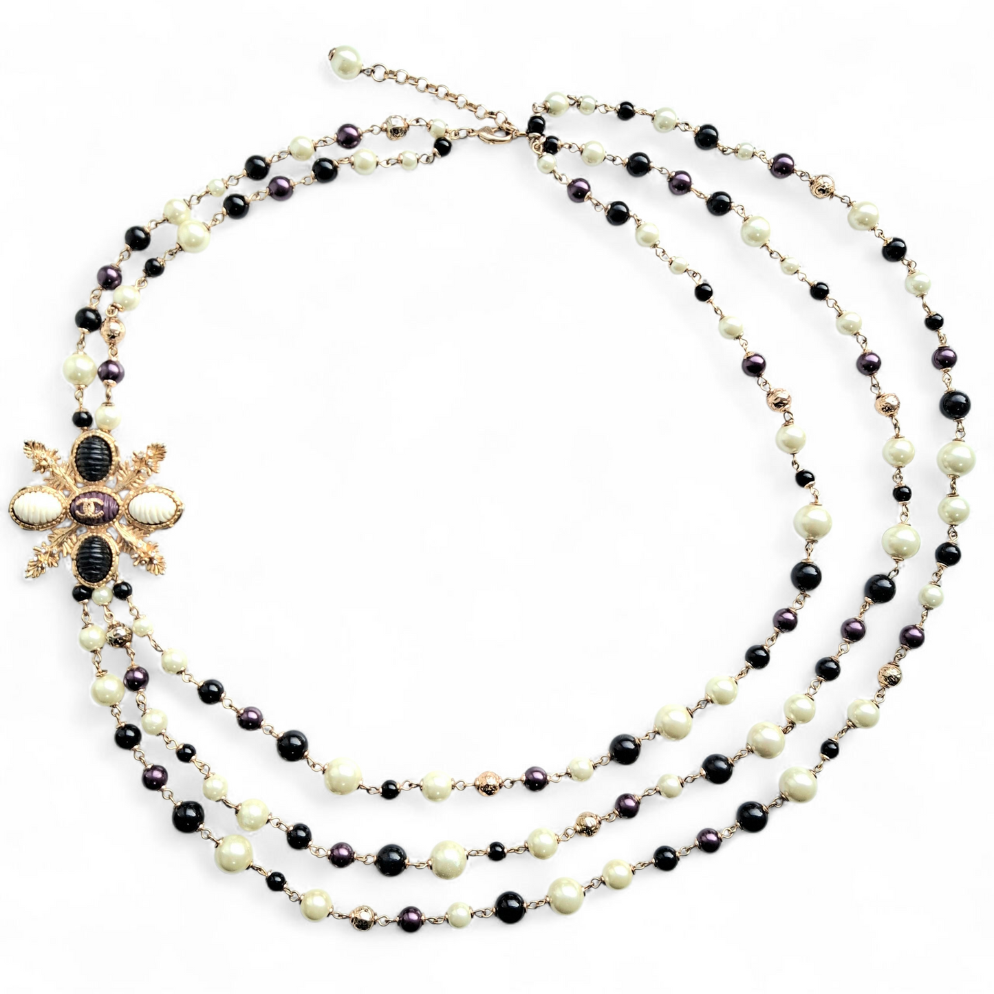 Chanel Multi Strand Beaded Staement Necklace