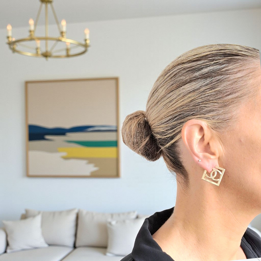 Chanel Square CC Logo Earings