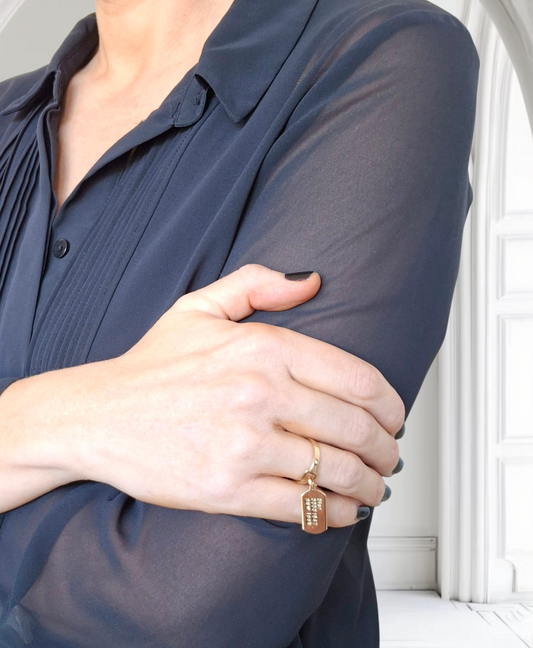 John Galliano Dior 1947 New Look Tag Ring