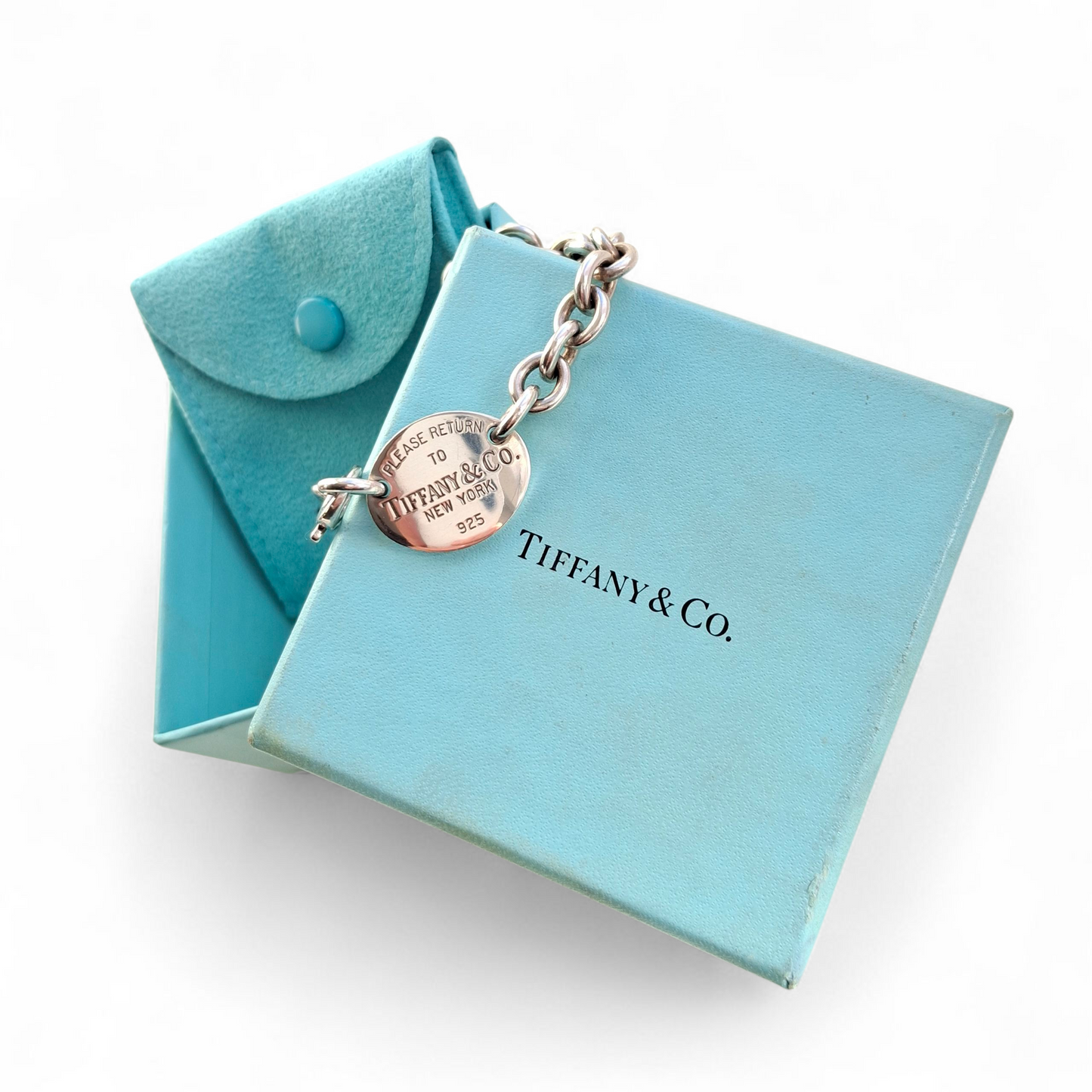 Vintage Silver Oval Tag Necklace by Tiffany & Co.