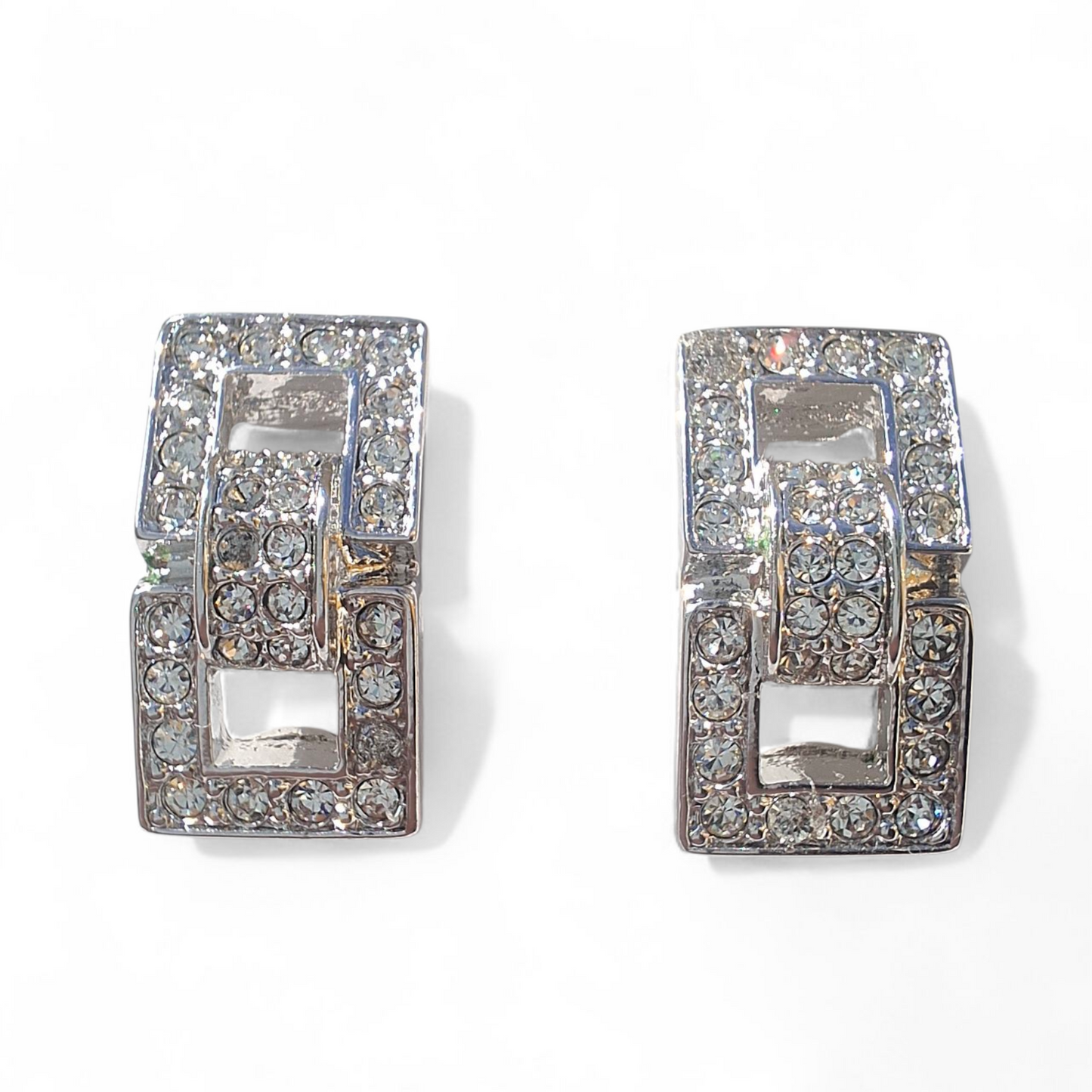 Vintage Christian Dior Diamonte Clip-on Earrings