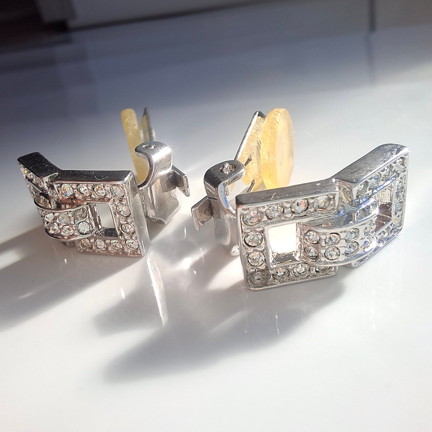 Vintage Christian Dior Diamonte Clip-on Earrings