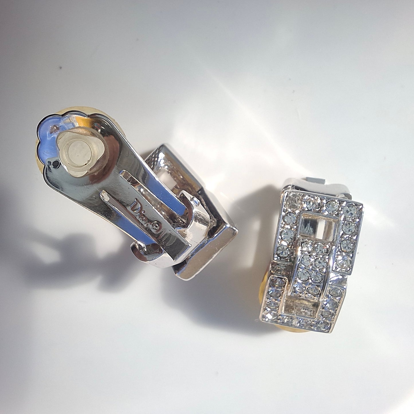 Vintage Christian Dior Diamonte Clip-on Earrings