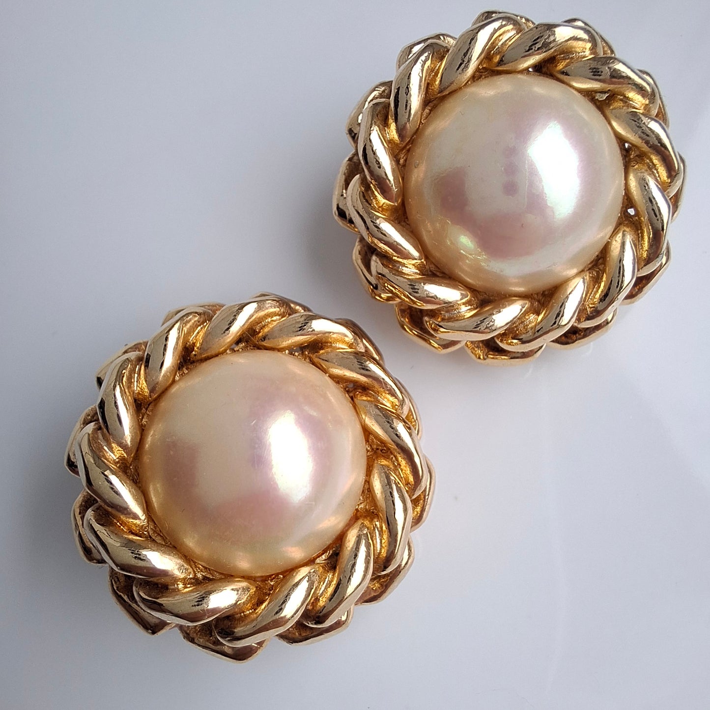Vintage Christian Dior Faux Pearl Earrings