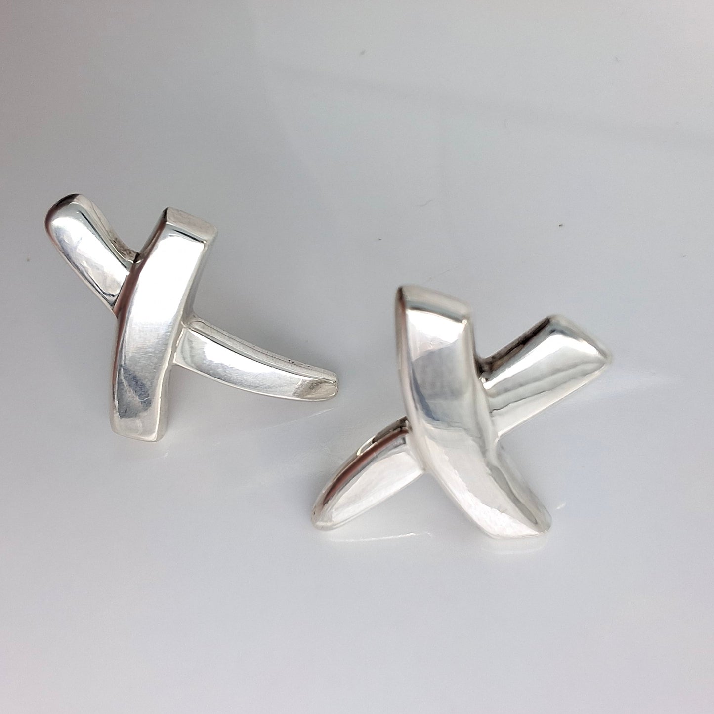 Vintage Tiffany & Co Paloma Picasso Graffiti X Earrings in Sterling Silver