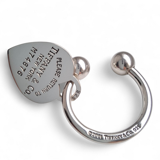 Vintage Return to Tiffany Sterling Silver Key Ring
