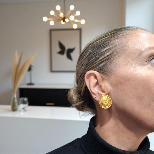 Vintage Yves Saint Laurent Gold Plated Clip-on Earrings