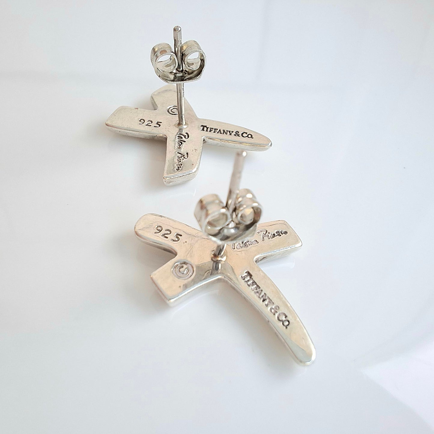 Vintage Tiffany & Co Paloma Picasso Graffiti X Earrings in Sterling Silver