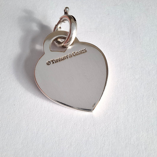 Vintage Return to Tiffany Heart Tag Charm in 925 Sterling Silver