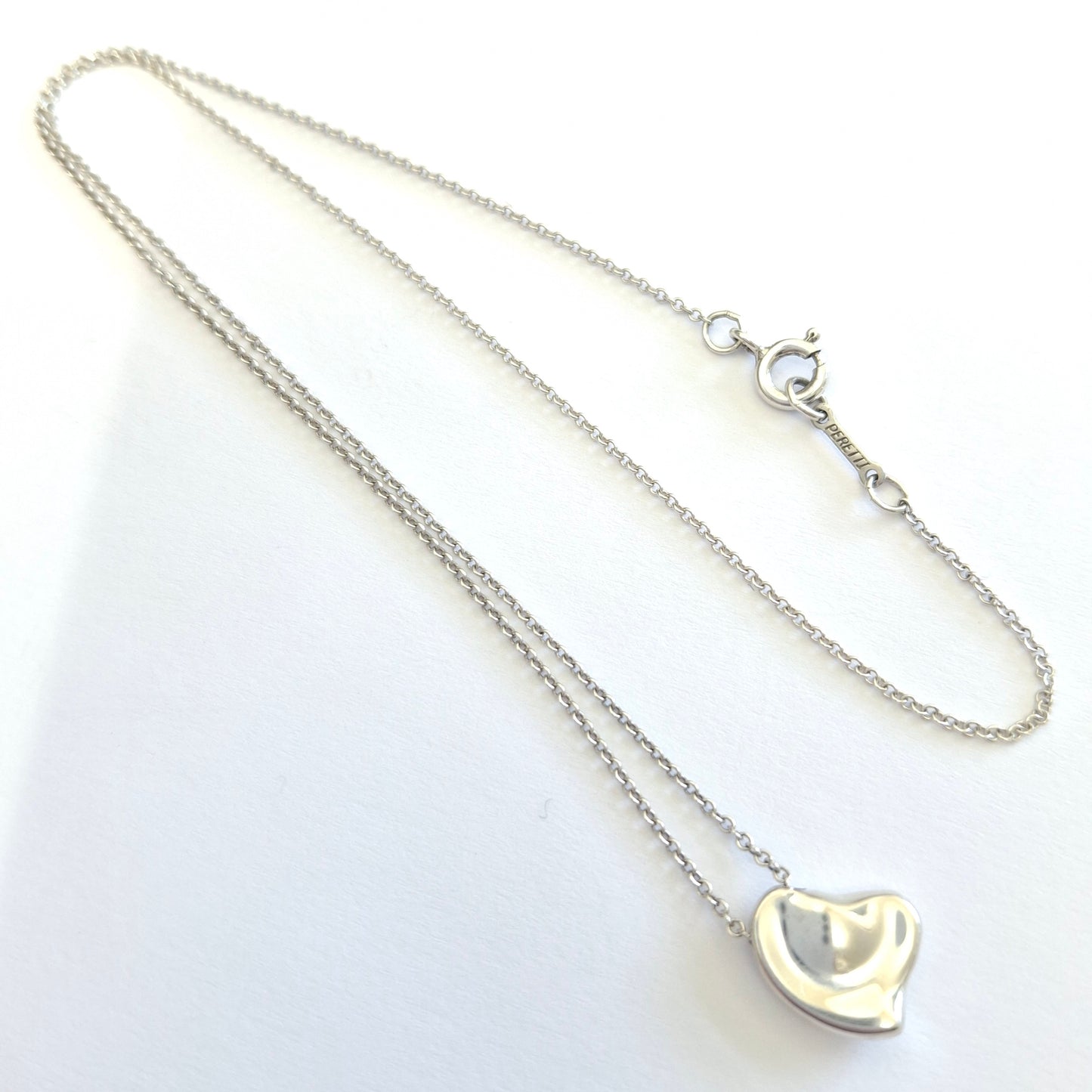 Tiffany & Co Elsa Peretti Full Heart Necklace in Sterling Silver