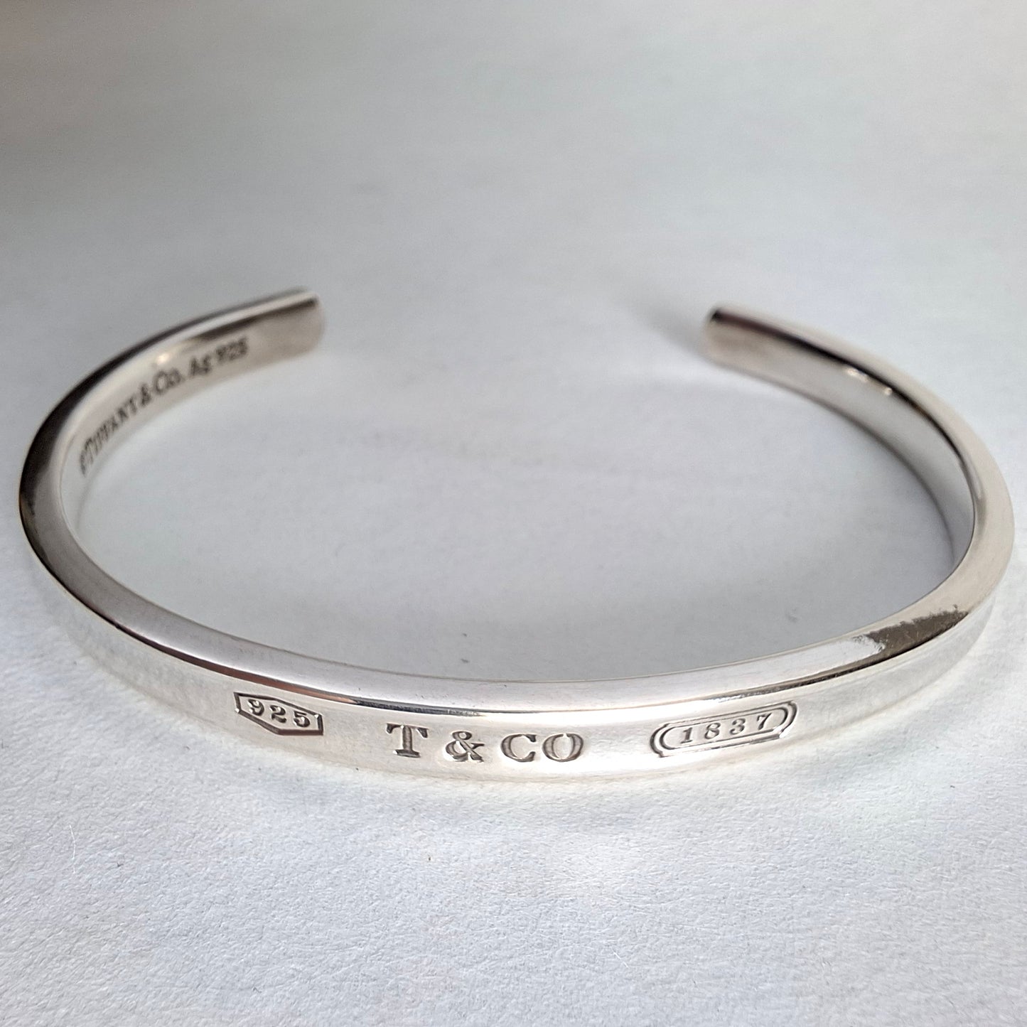 Tiffany & Co Narrow Cuff Bracelet in Hallmarked Sterling Silver