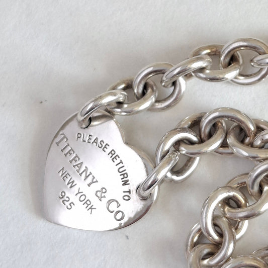 Vintage Return to Tiffany Heart Tag Charm Bracelet