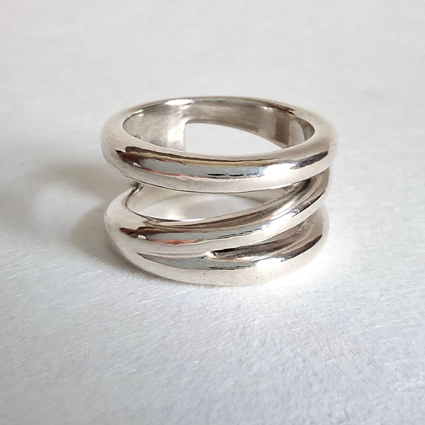 Vintage Tiffany & Co Zig Zag Ring in Hallmarked Sterling Silver