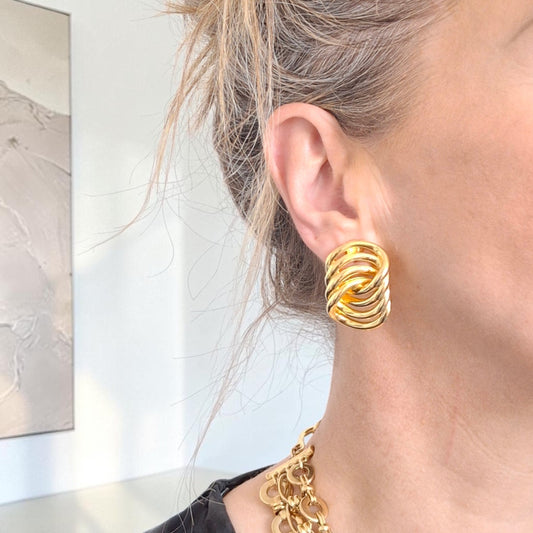 Vintage Givenchy Gold Plated Clip-on Earrings