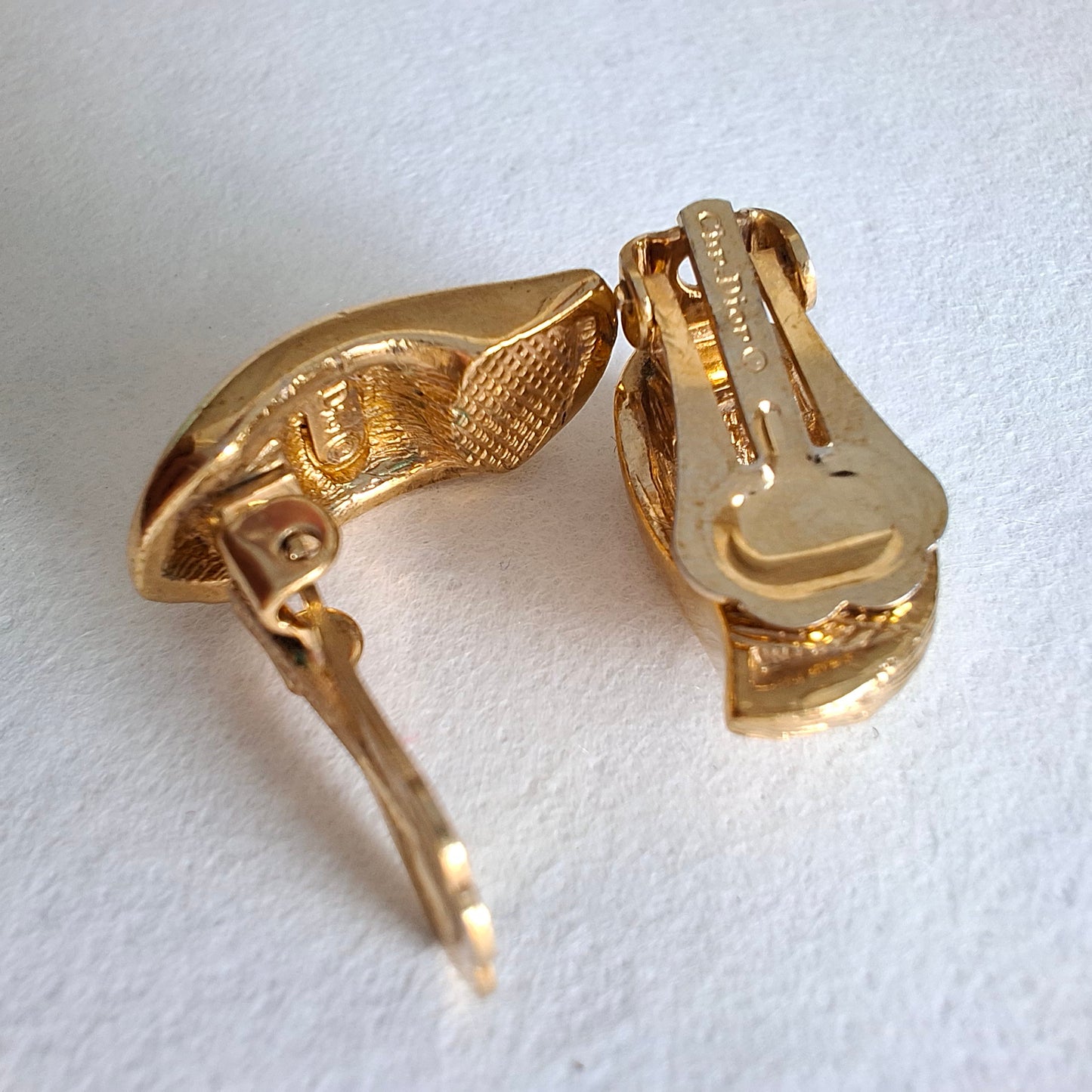 Vintage Christian Dior Gold Plated Earrings