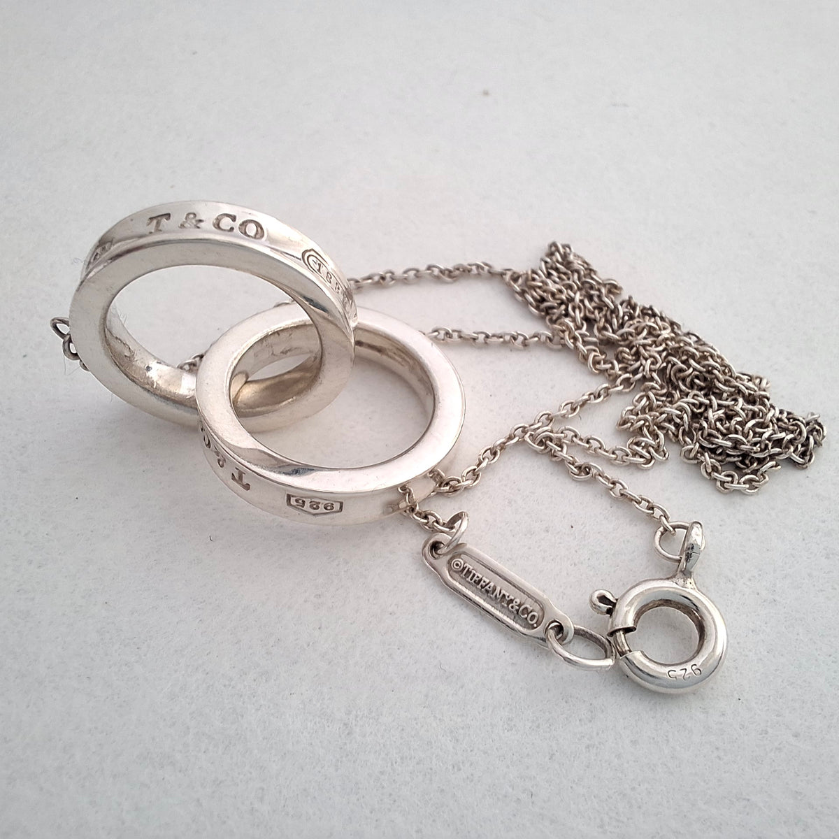 Tiffany & Co 1837 Interlocking Rings Necklace in Sterling Silver