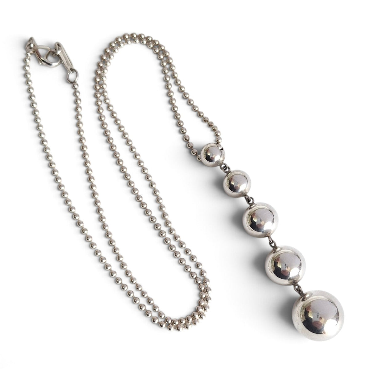 Tiffany & Co Hardwear Graduated Five Ball Pendant Necklace in Sterling Silver