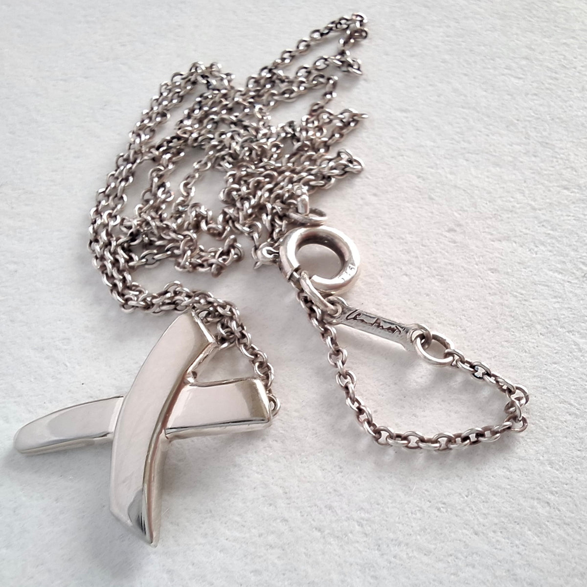 Tiffany & Co Paloma Picasso Design Graffiti X Pendant Necklace in Sterling Silver
