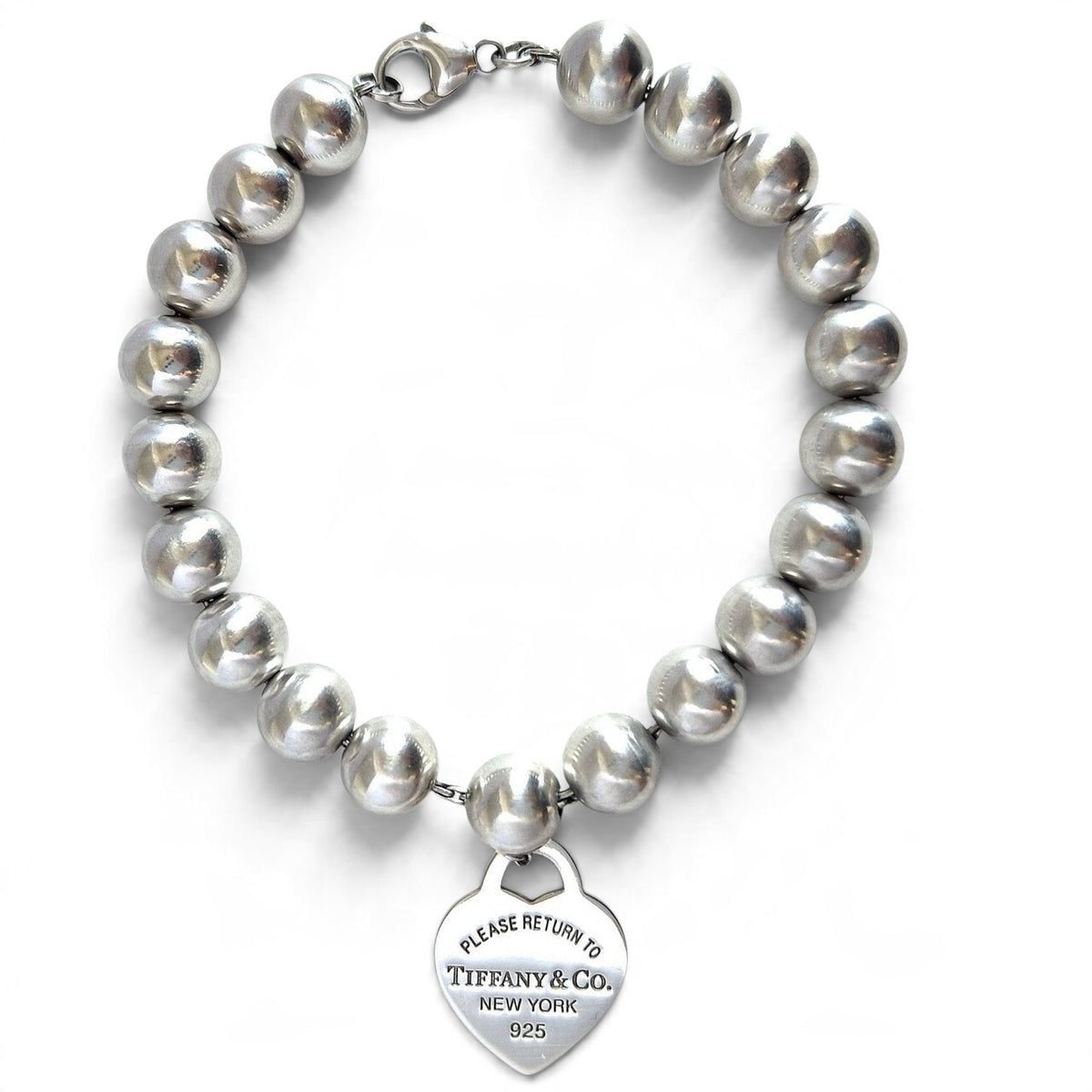 Return to Tiffany & Co 8mm Ball Bracelet in Hallmarked Sterling Silver