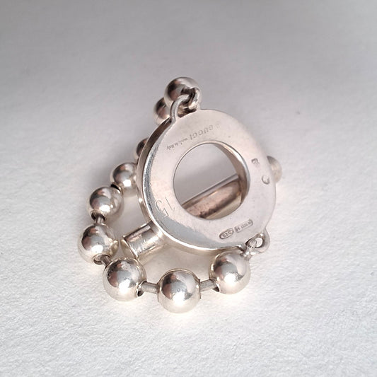 Gucci Sterling Silver Boule Ring UK Size P / US 8
