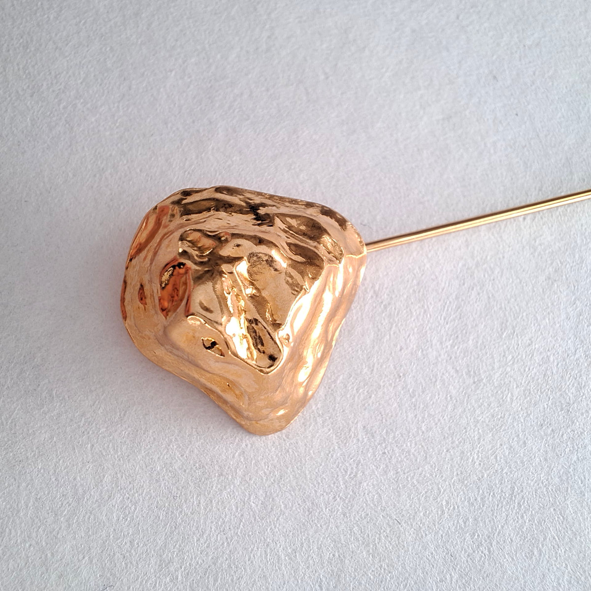 Vintage Yves Saint Laurent YSL Gold Plated Lapel Pin Brooch