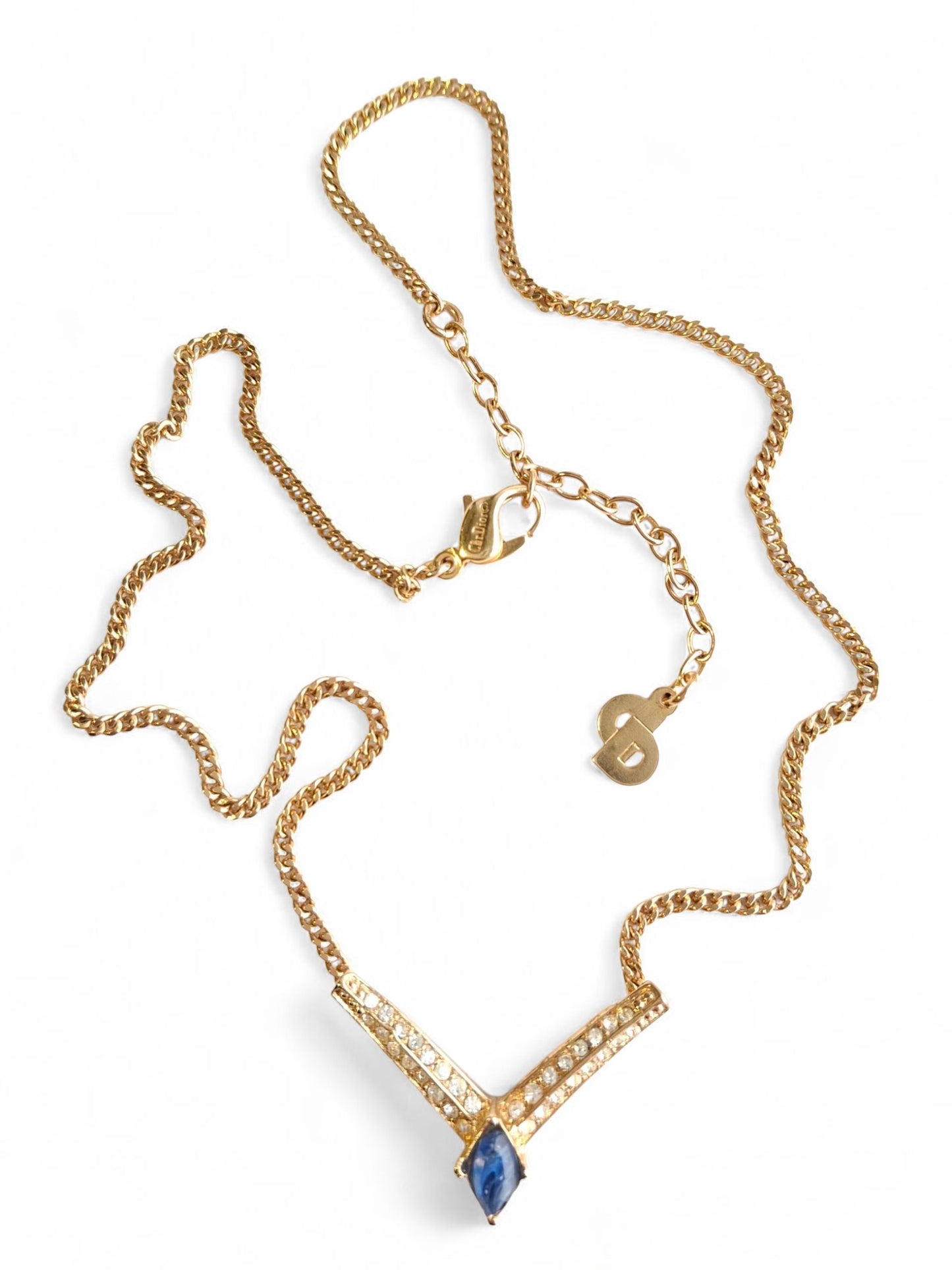 Christian Dior Vintage Lapis Lazuli Necklace