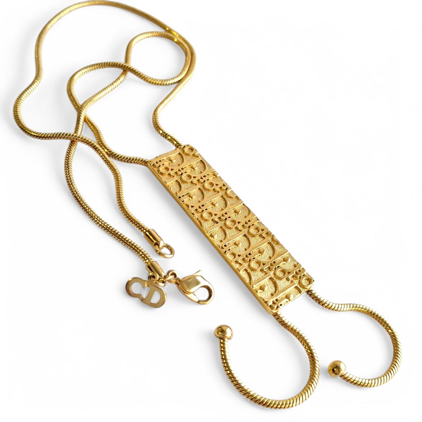 Christian Dior Vintage Logo Necklace