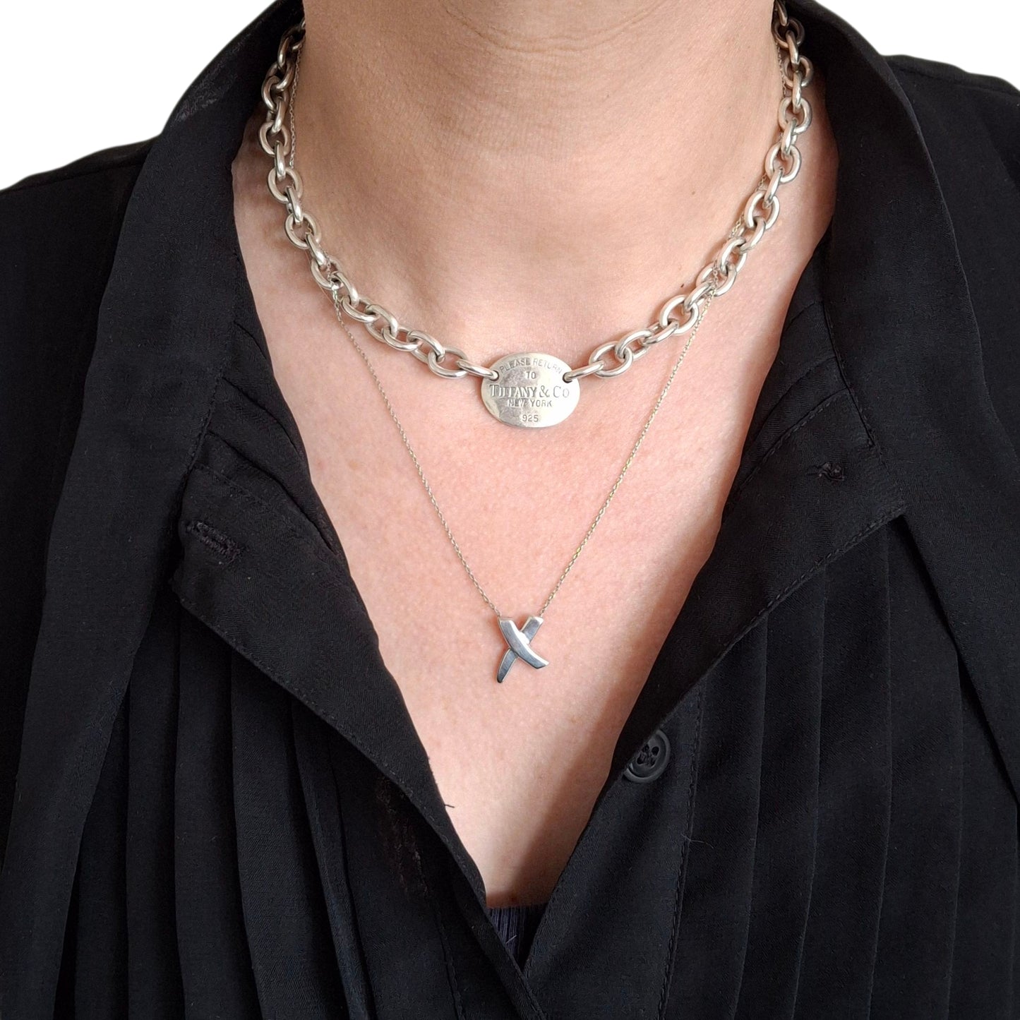 Preloved Vintage Tiffany & Co Paloma Picasso Graffiti X Pendant Necklace