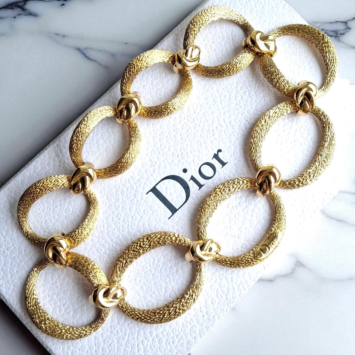 Vintage Christian Dior Oval Link Necklace