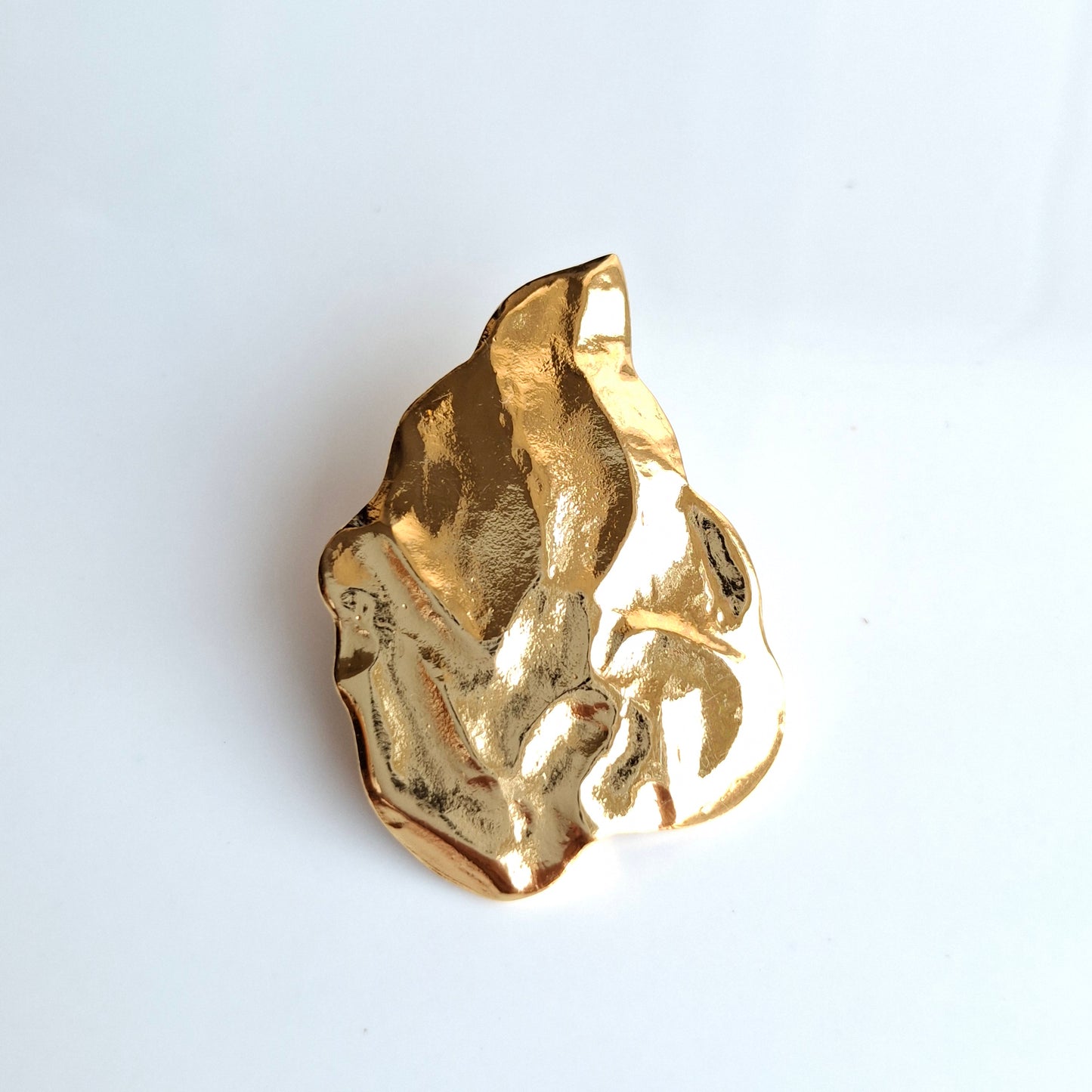 Vintage Yves Saint Laurent Gold Leaf Pin Brooch