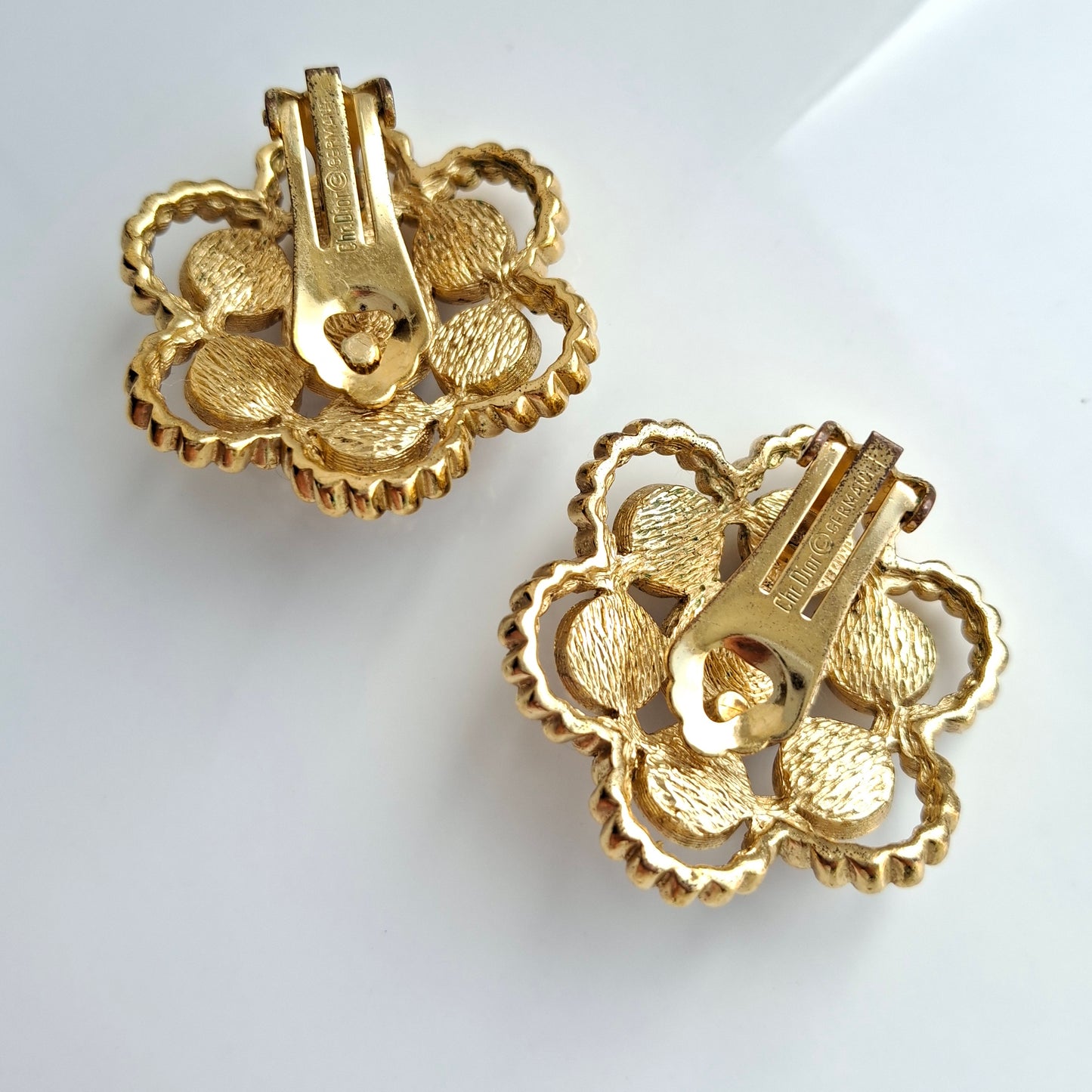 Christian Dior Lapis Lazuli Vintage Clip-on Earrings