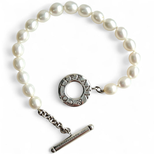 Freshwater Pearl & Sterling Silver Toggle Bracelet by Tiffany & Co.