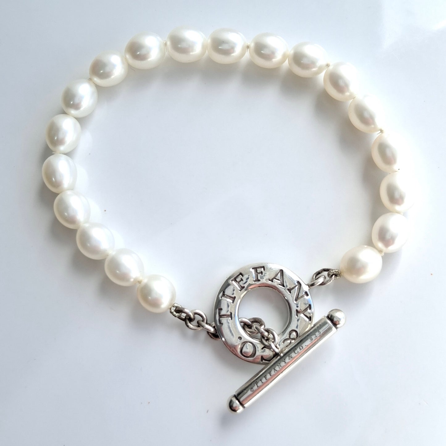 Freshwater Pearl & Sterling Silver Toggle Bracelet by Tiffany & Co.