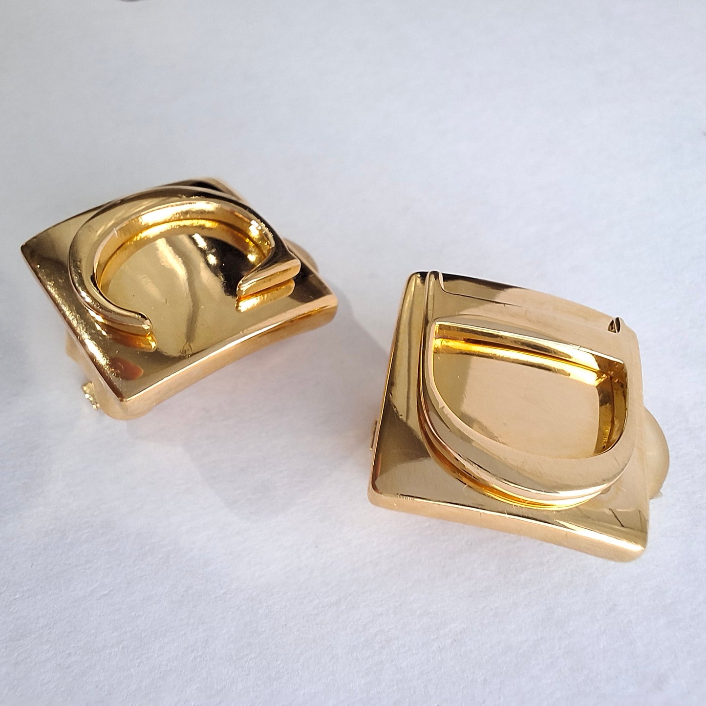 Christian Dior C D Logo Clip-on Earrings