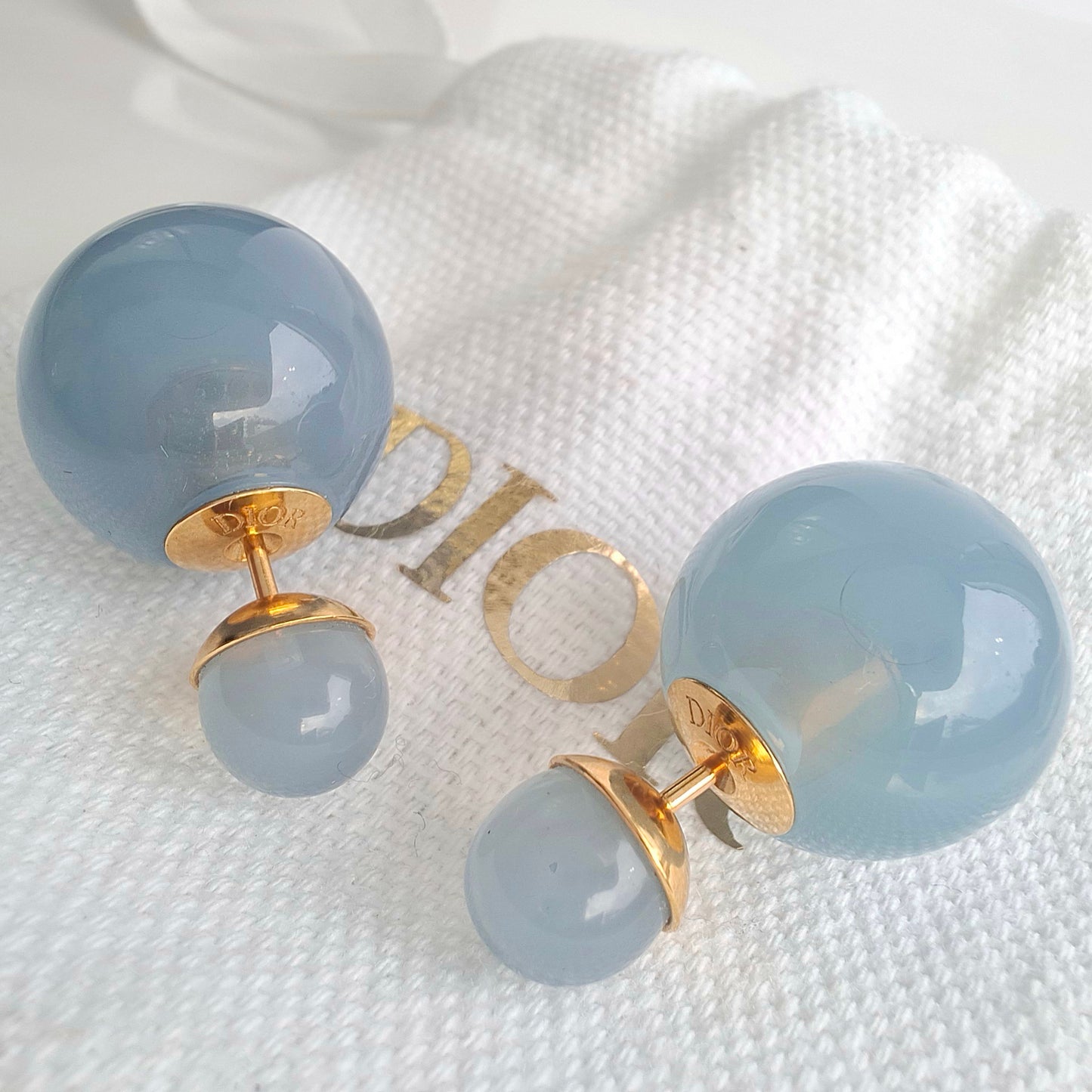 Dior Tribales Translucent Blue Earrings