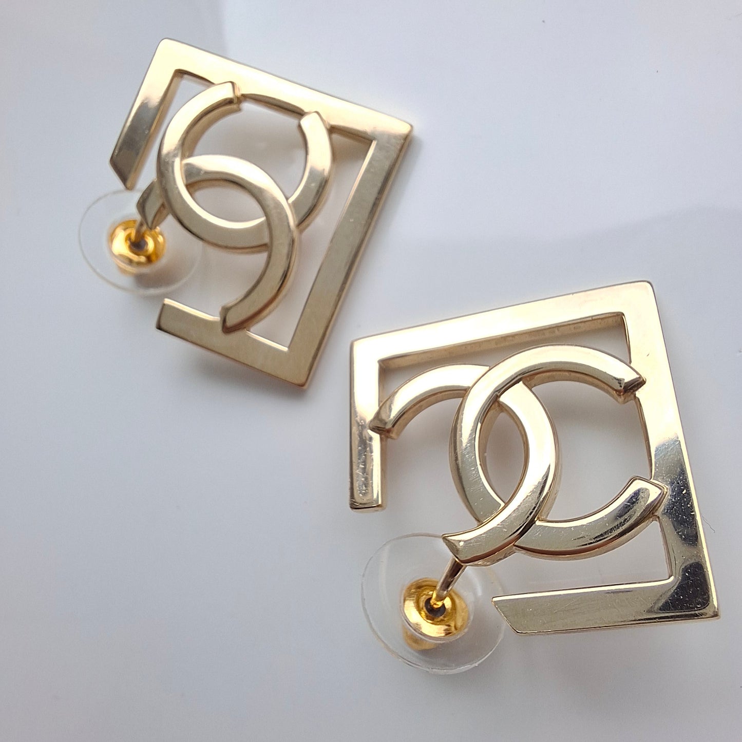Chanel Square CC Logo Earings