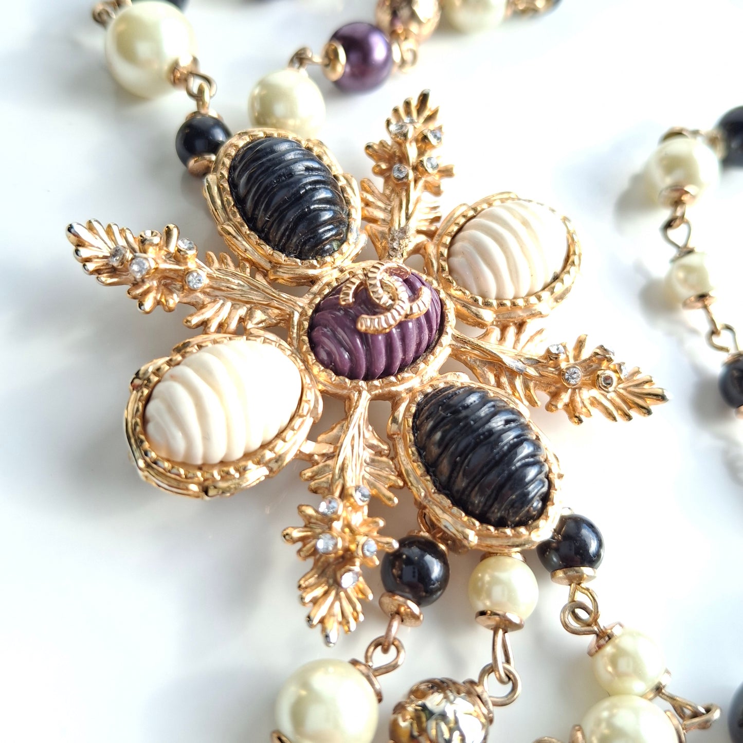 Chanel Multi Strand Beaded Staement Necklace