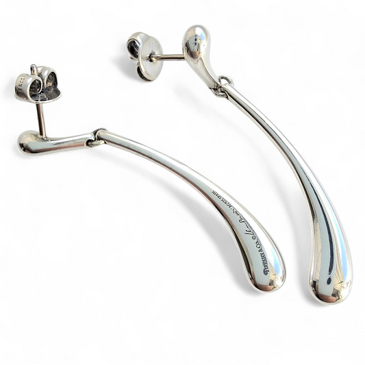 Vintage Elsa Peretti Teardrop Earrings in Sterling Silver