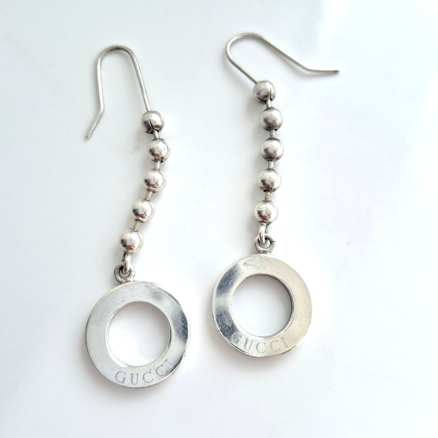 Vintage Gucci Silver Drop Earrings