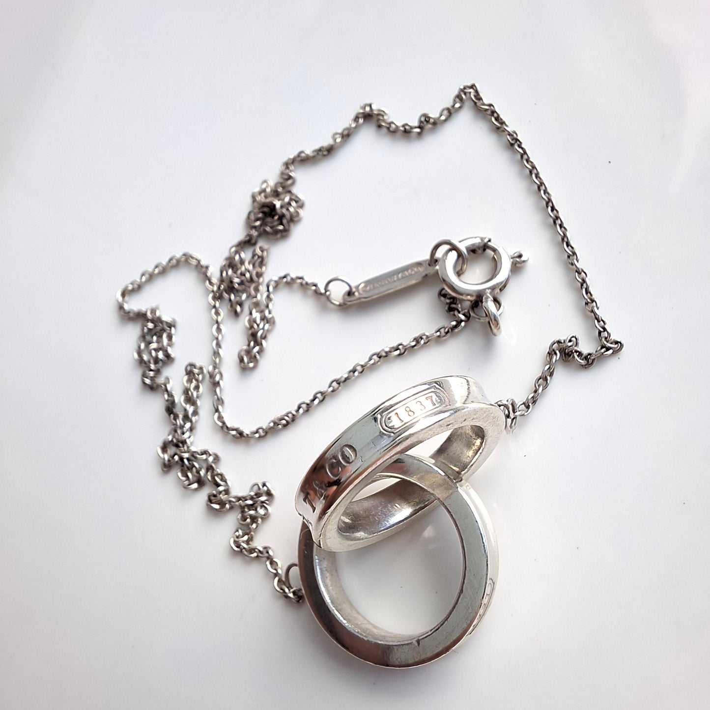 Vintage Tiffany & Co. 1837 Interlocking Rings Necklace