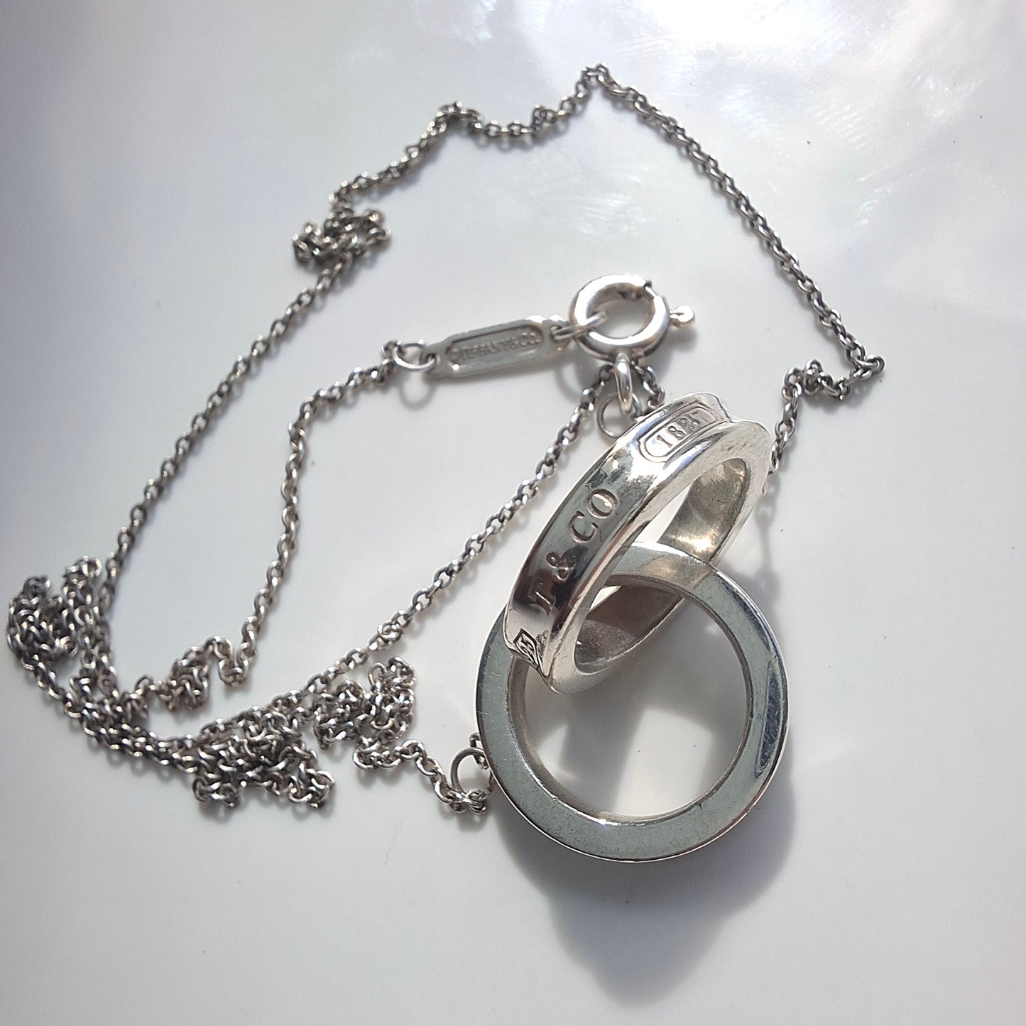 Vintage Tiffany & Co. 1837 Interlocking Rings Necklace